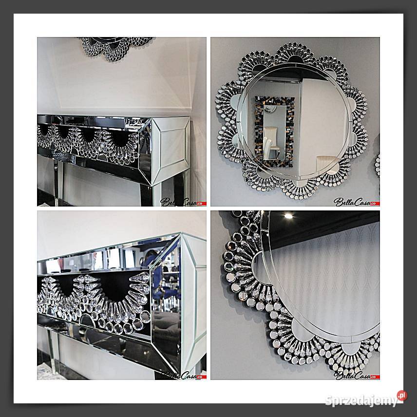 Lustro dekoracyjne do kompletu konsola szklana Lustra Warszawa