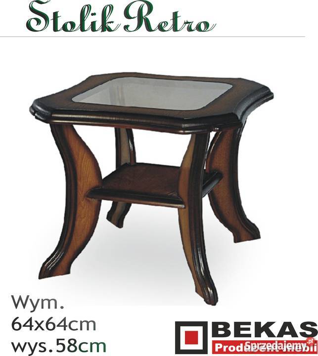 Śliczny Stolik Retro 65x65 Beklas Salon Jadalnia Sochaczew