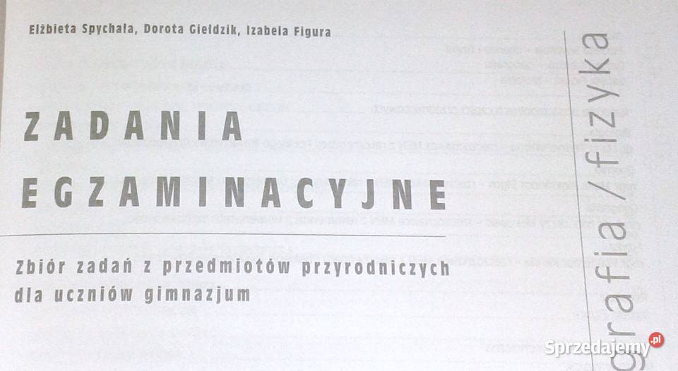 Zadania egzaminacyjne Biologia Chemia Geografia lubelskie sprzedam