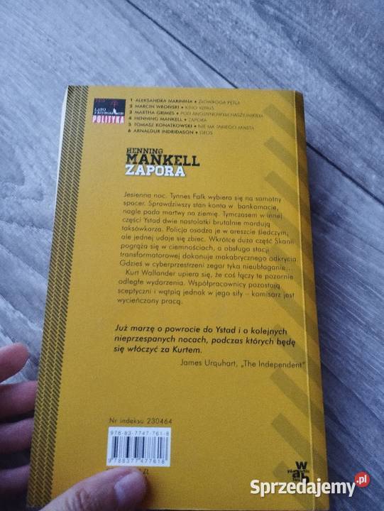 zapora jennings mankell Książki i Podręczniki Poznań