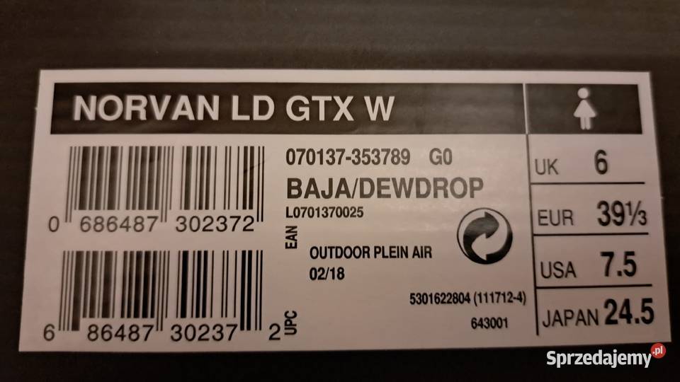 Buty ARCTERYX Norvan LD GTX W 39 13 niebieski Warszawa