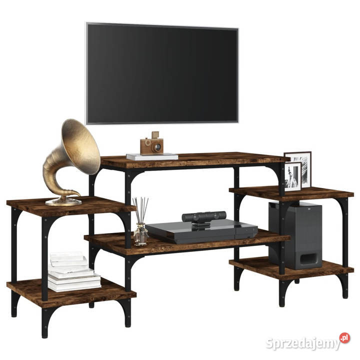 Szafka pod TV przydymiony dąb 117x35x52 WM826317 Warszawa