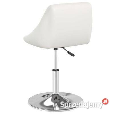 vidaXL Krzesła stołowe 2 białe obite sztuczną Warszawa