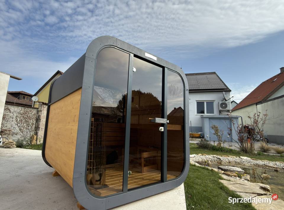 Sauna Ogrodowa RUBIK 2x2m piec elektryczny Harvia Cilindro 9 kW WiFi