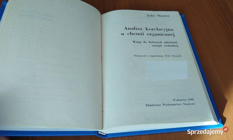 Analiza korelacyjna w chemii organicznej wstęp Gdańsk