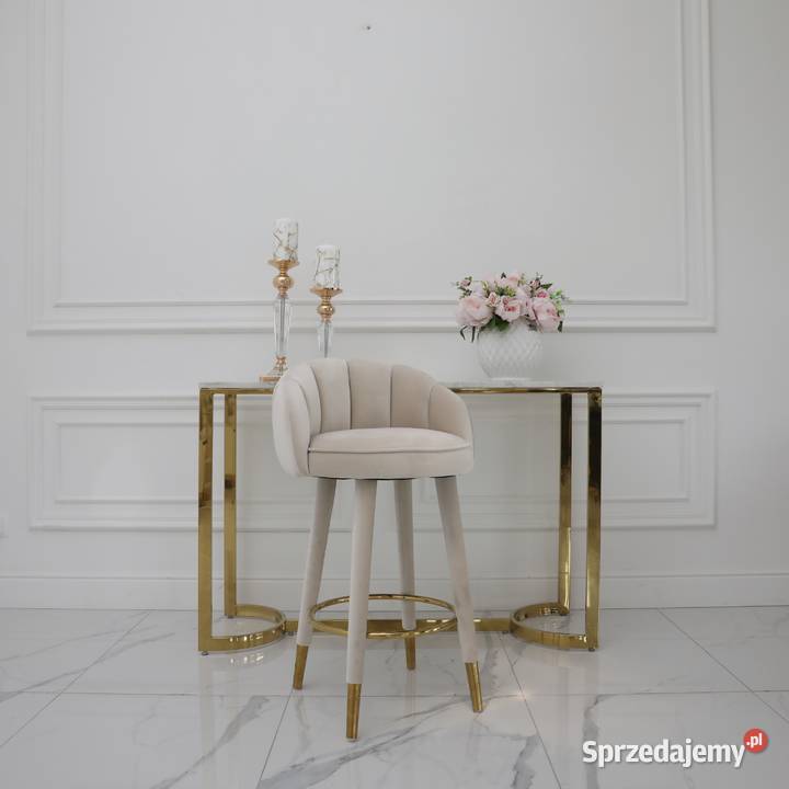 Hoker glamour tapicerowany do jadalni barku 46cm mazowieckie Warszawa sprzedam