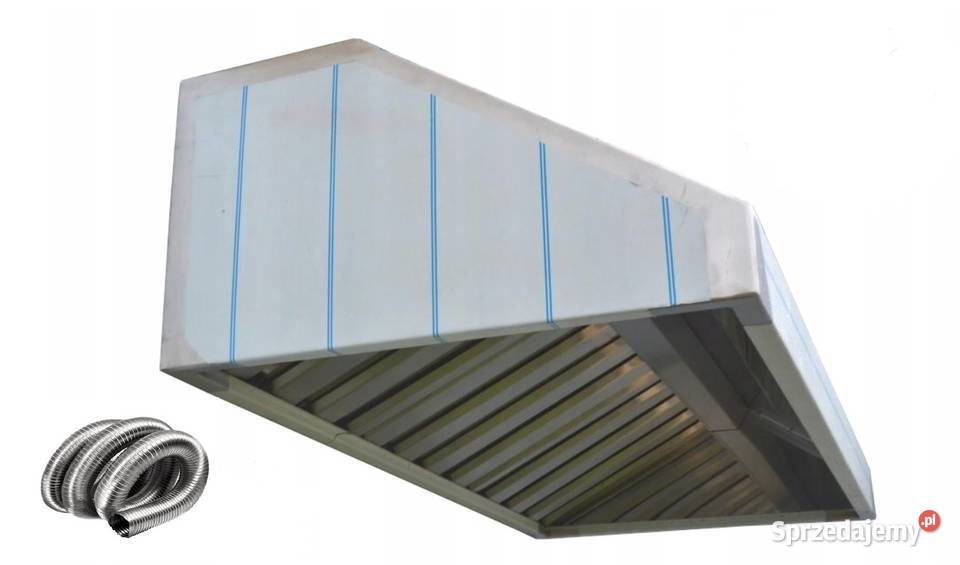Okap Gastronomiczny 150x70x40 Filtry RURA Nowy Gastronomia