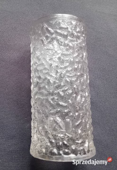 Wazonik szklanka barmańska szkło mrożone Bohemia