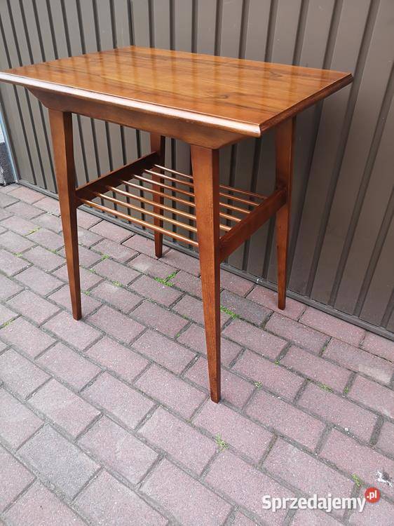 Stolik ARTDECO PRL Orzech Stary Renowacji Okazja Swarzędz