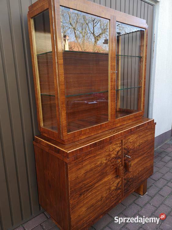 Witryna Serwantka ARTDECO Orzech Politura Stara Swarzędz