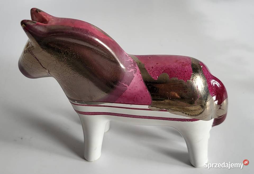 Figurka Konik Koń ceramiczny ręcznie malowany Sierakowice