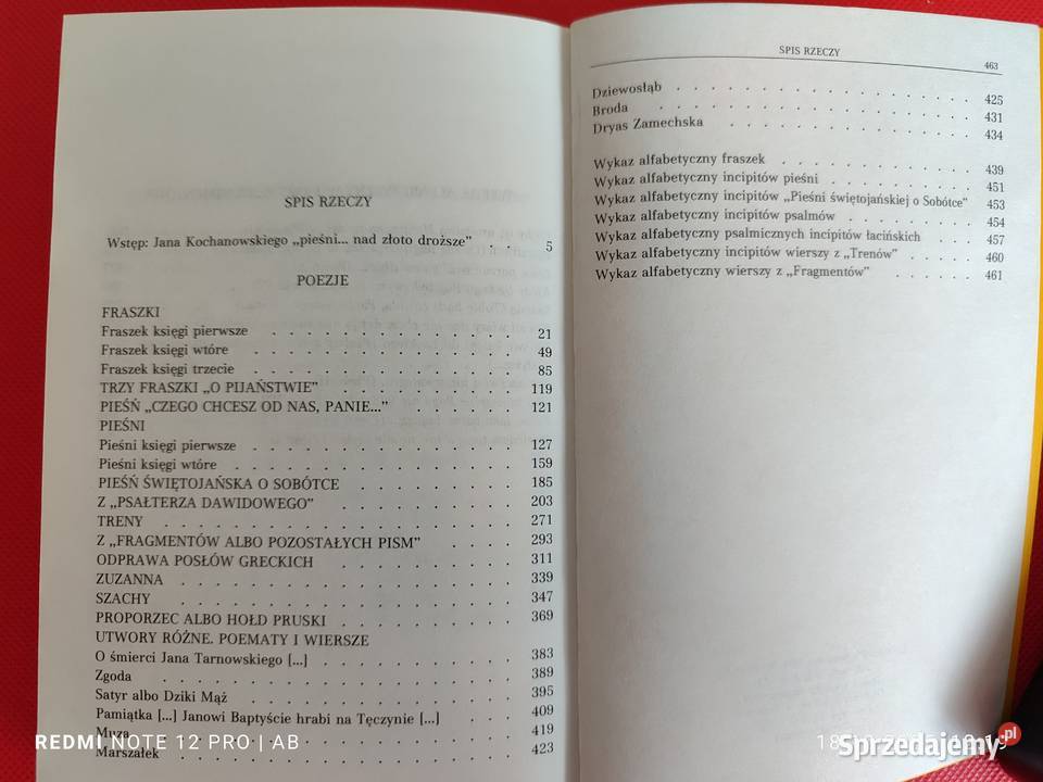 Jan Kochanowski Poezje oprac Janusz Pelc Proza i poezja śląskie Katowice