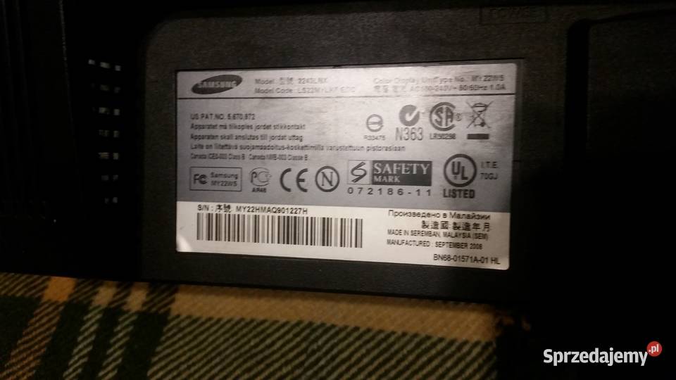 Monitor Samsung 2243LNX 16:9 Piekary Śląskie