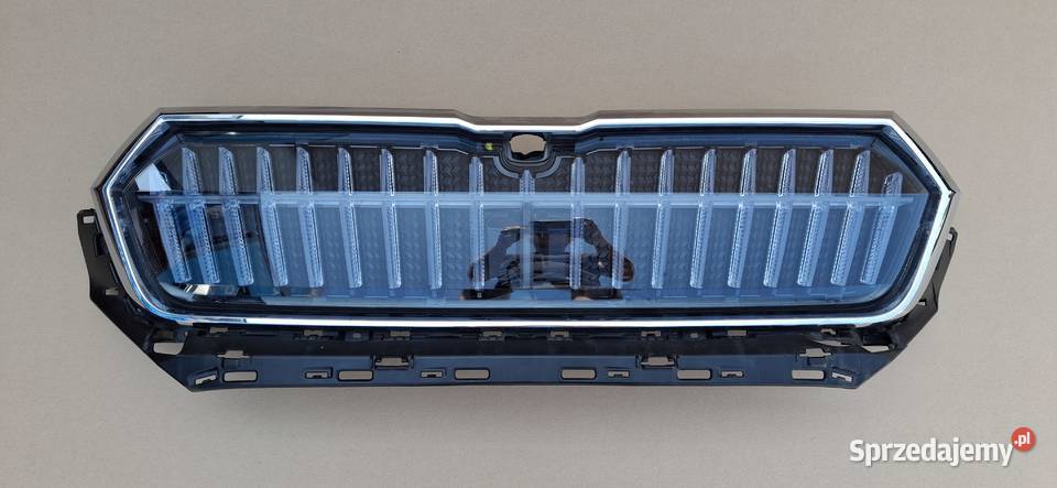 SKODA ENYAQ GRILL ATRAPA CRYSTAL FACE RAMKA Bieleń