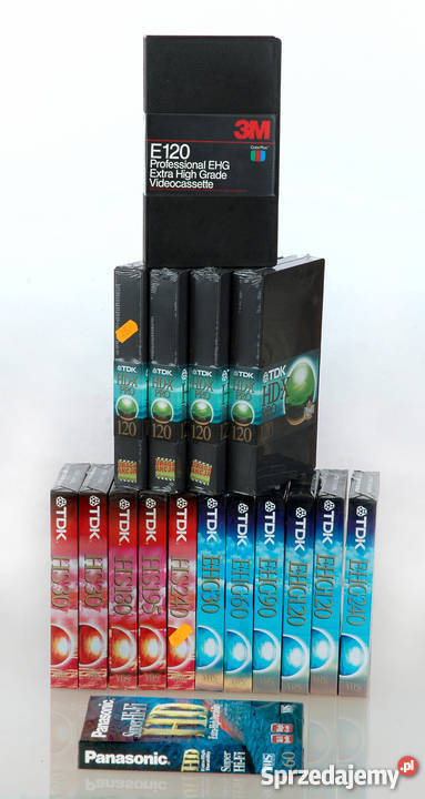 Kasety VHS: 3M, TDK HDX, TDK HS, Panasonic - NOWE !