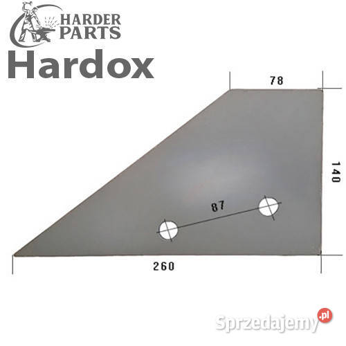 Płoza przednia HARDOX 930760051P części do pługa Suwałki