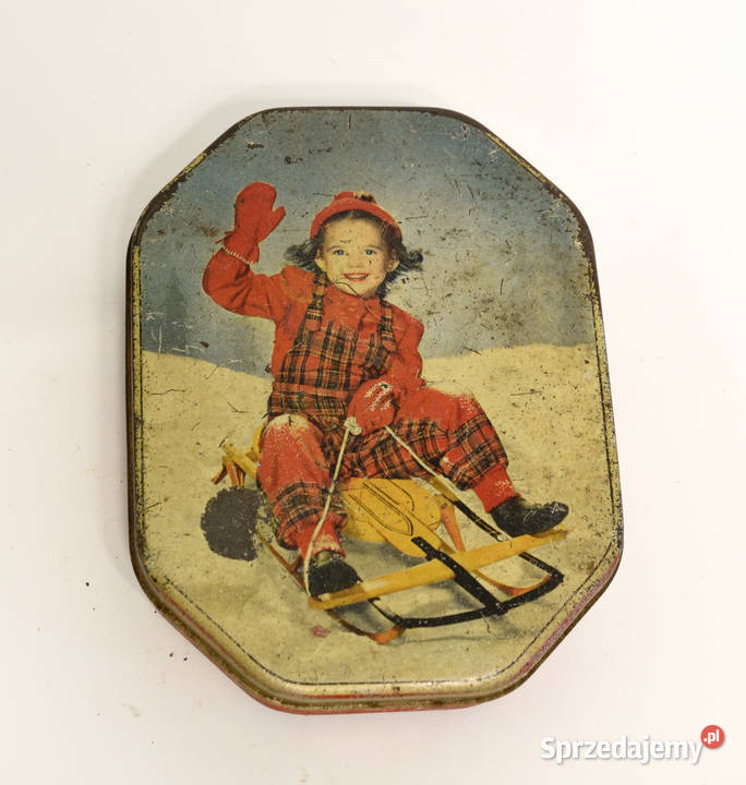 Stara metalowa puszka Birmingham England Łódź