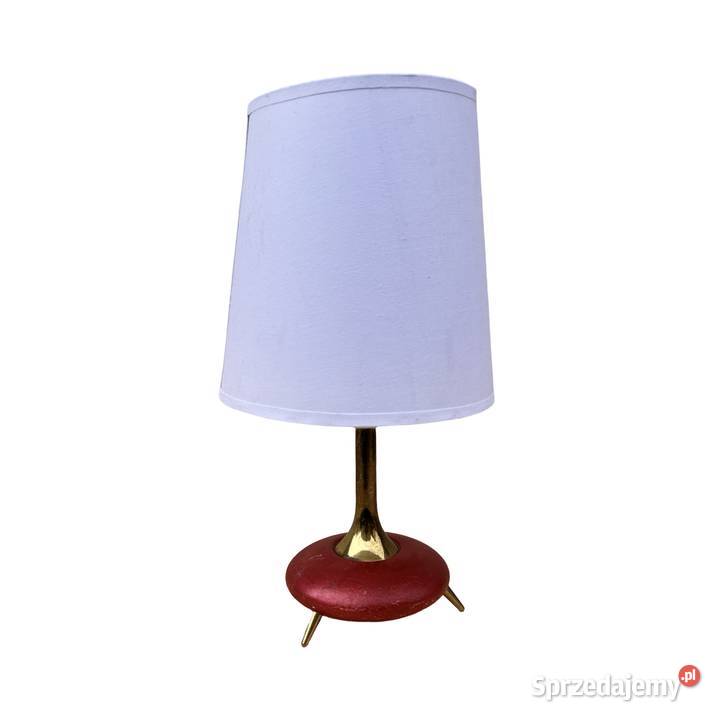 Lampa stołowa z abażurowym kloszem Belgia lata Lampy stołowe i nocne mazowieckie Warszawa
