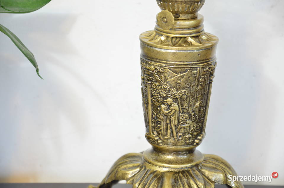 śliczna cynowa LAMPA NAFTOWA b stara Jastrzębie-Zdrój