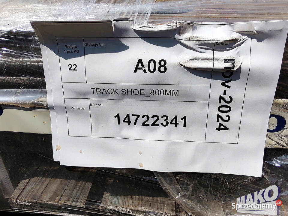 NOWE klepki płyty gąsienic Volvo 80 800mm Pasuje Ostrowiec Świętokrzyski