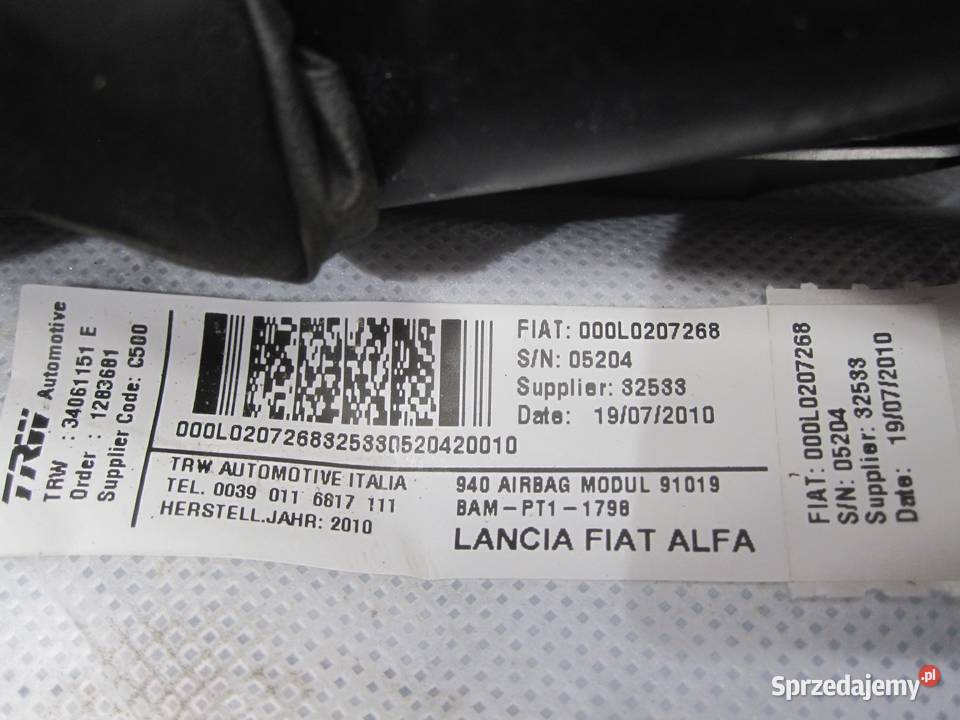 GIULIETTA 14 B 10r poduszka powietrzna fotela
