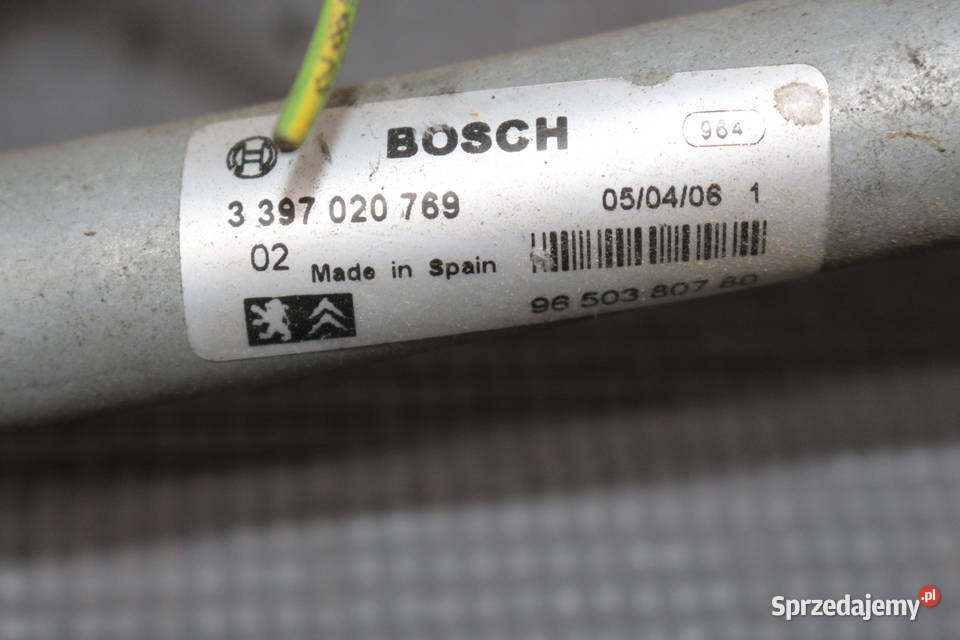 PEUGEOT 207 0612 MECHANIZM WYCIERACZEK 4PIN wyposażenie elektryczne Prochowice sprzedam