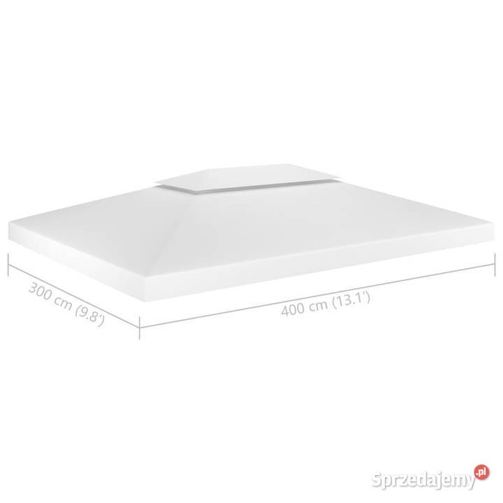 2poziomowe zadaszenie altany 310 gm 4x3 m białe Warszawa