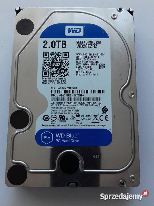 Dysk 2TB SATA III WD20EZRZ 5400RPM