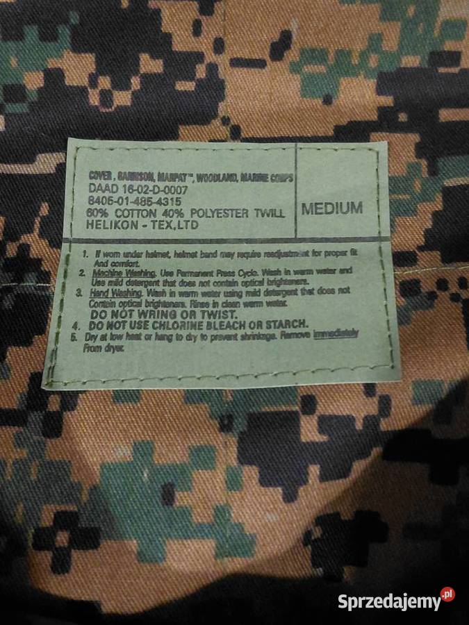 Czapka marineska woodland marpat USMC Medium Wrocław sprzedam