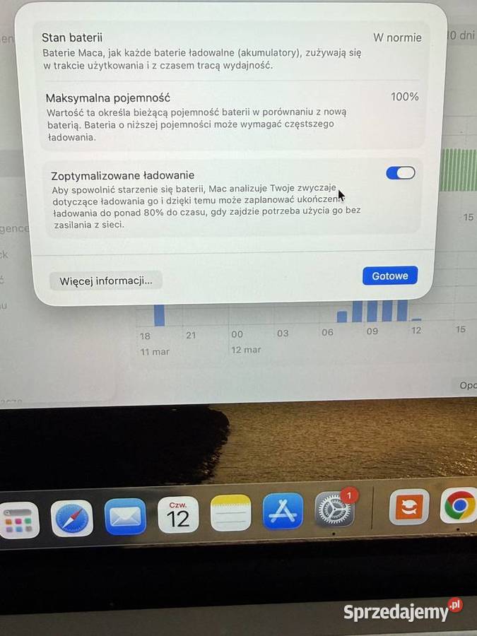 MacBook M2 136 16gb256gb 100 baterii 256GB Apple Osiek Wielki