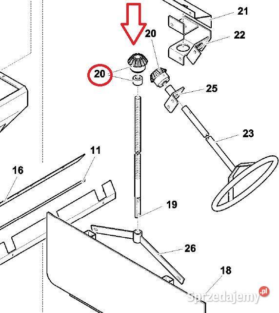 2035320400000 KOŁO ZĘBATE Z14 Z NAKRĘTKĄ UNIA Części zamienne Wichrów