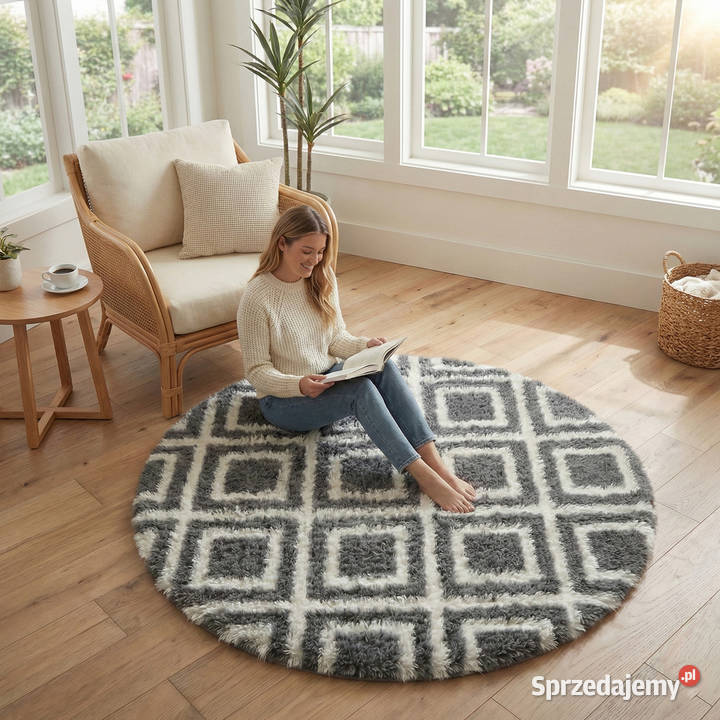 Dywan okrągły do salonu shaggy DECOR opolskie Opole sprzedam