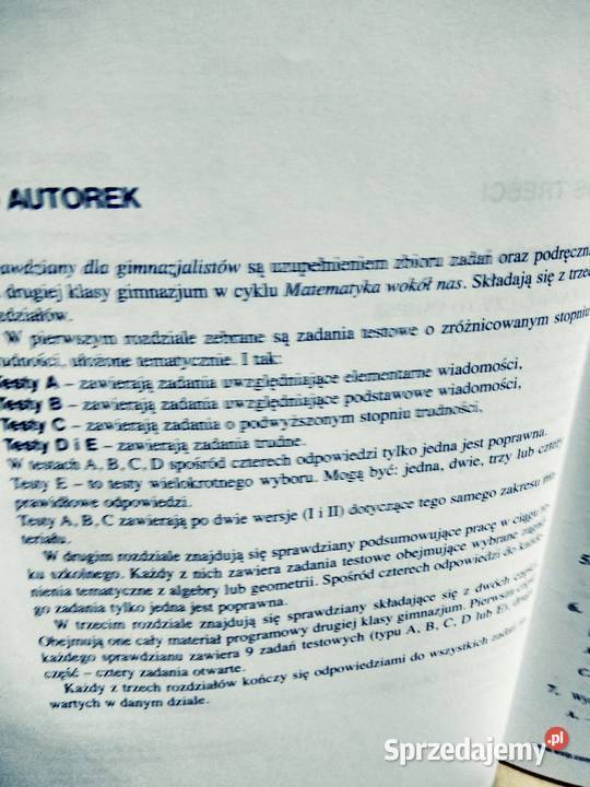 Matematyka wokół nas sprawdziany unikatowe Warszawa