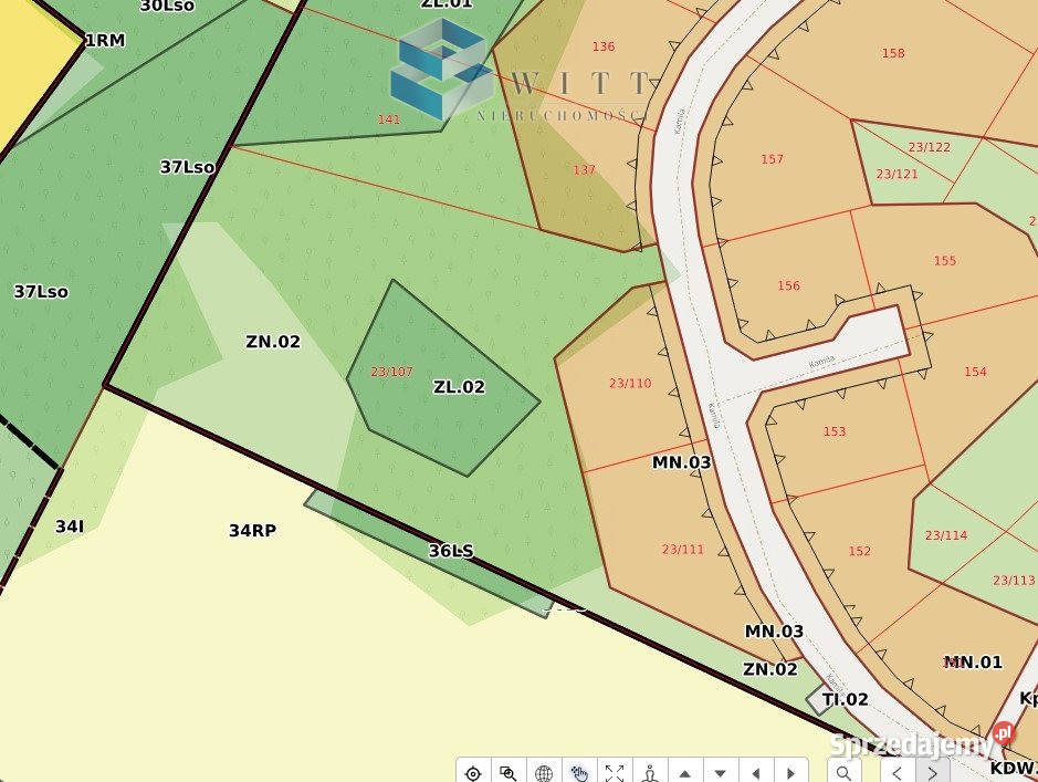 sprzedaży gruntu Majdy 10143m2 sprzedam