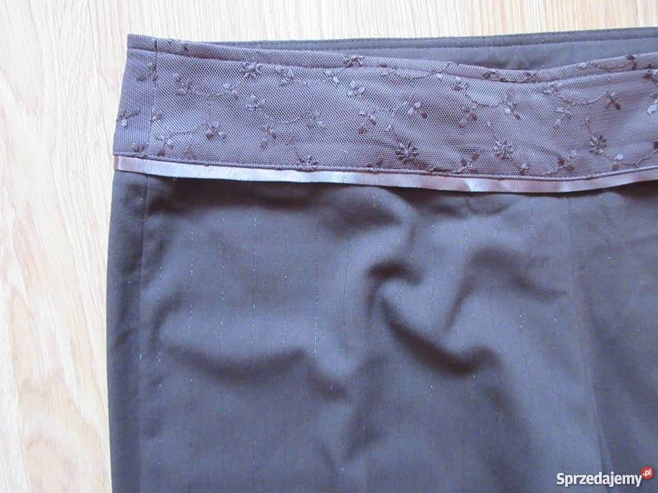 Eleganckie spodnie Vila koronka L Paski