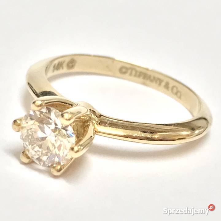 TIFFANYCo Pierścionek złoty 14K brylant 075ct złoto Warszawa