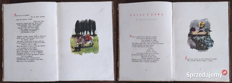 Unikat Adam Mickiewicz Bajki 1953 r Ilustracje Warszawa