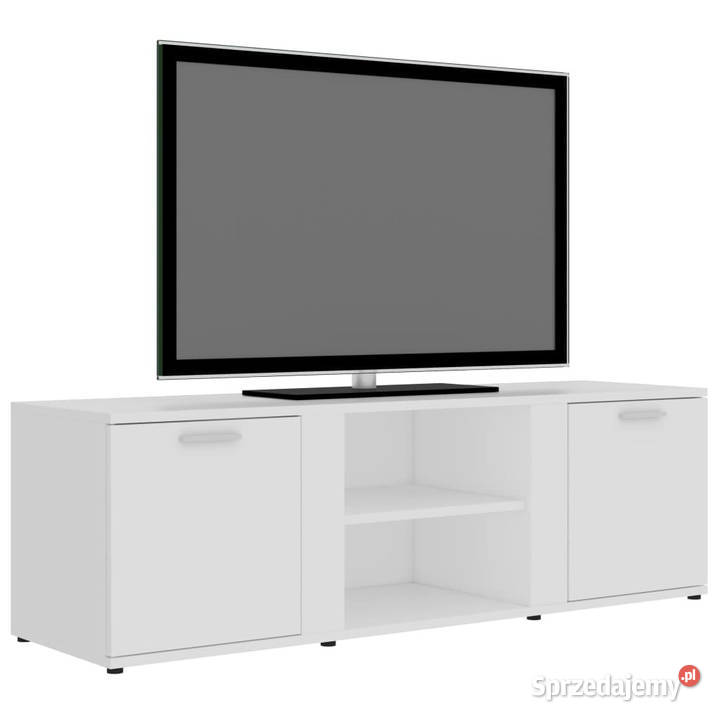 Szafka pod TV biała 120x34x37 materiał RTV mazowieckie