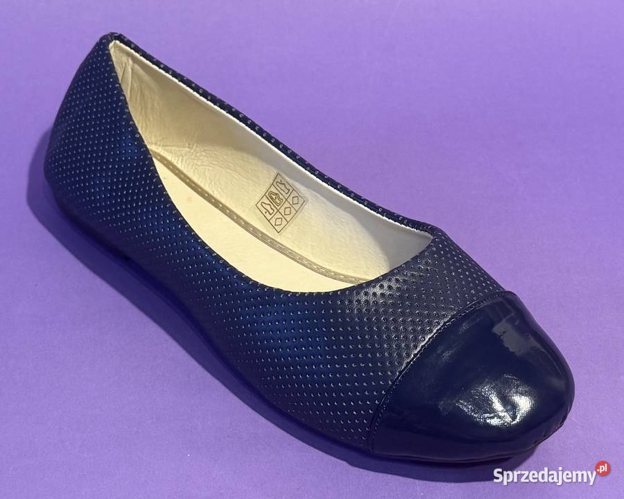 Granatowe baleriny połysk rozmiar 38 BAL9 Żyrardów sprzedam