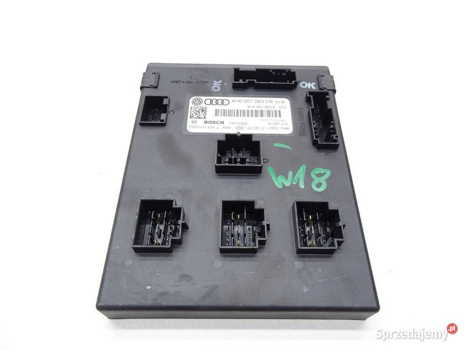MODUŁ STEROWNIK KOMFORTU 4H0907063CE AUDI A6 C7 Komputery Układ elektryczny, zapłon sprzedam