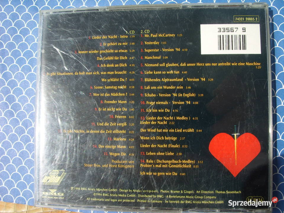 Plyta CD MARIANNE ROSENBERG5 Tage 2 CD 1994 dolnośląskie Wołów