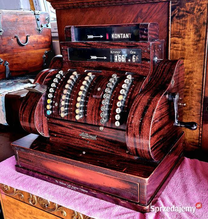 Stara zabytkowa kasa sklepowa NATIONAL Antyki kujawsko-pomorskie Bydgoszcz