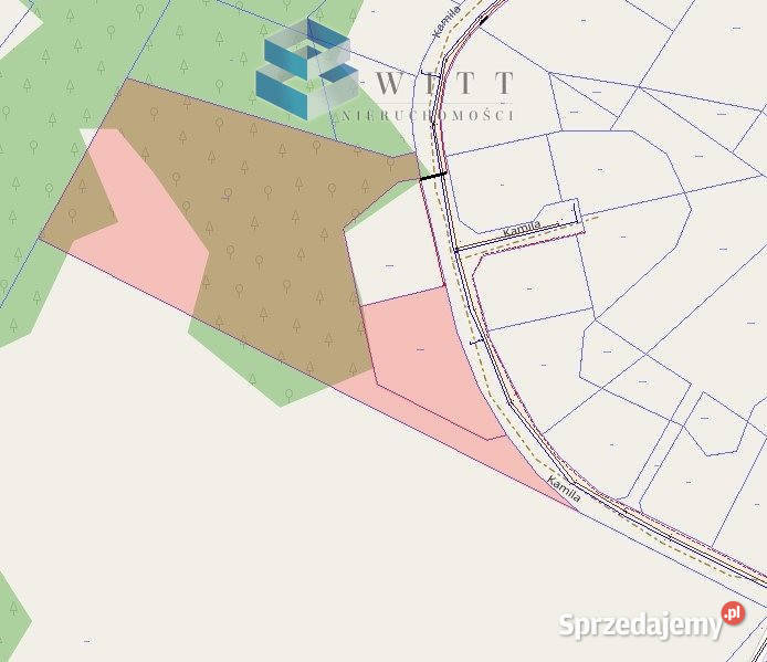 sprzedaży gruntu Majdy 10143m2 woda