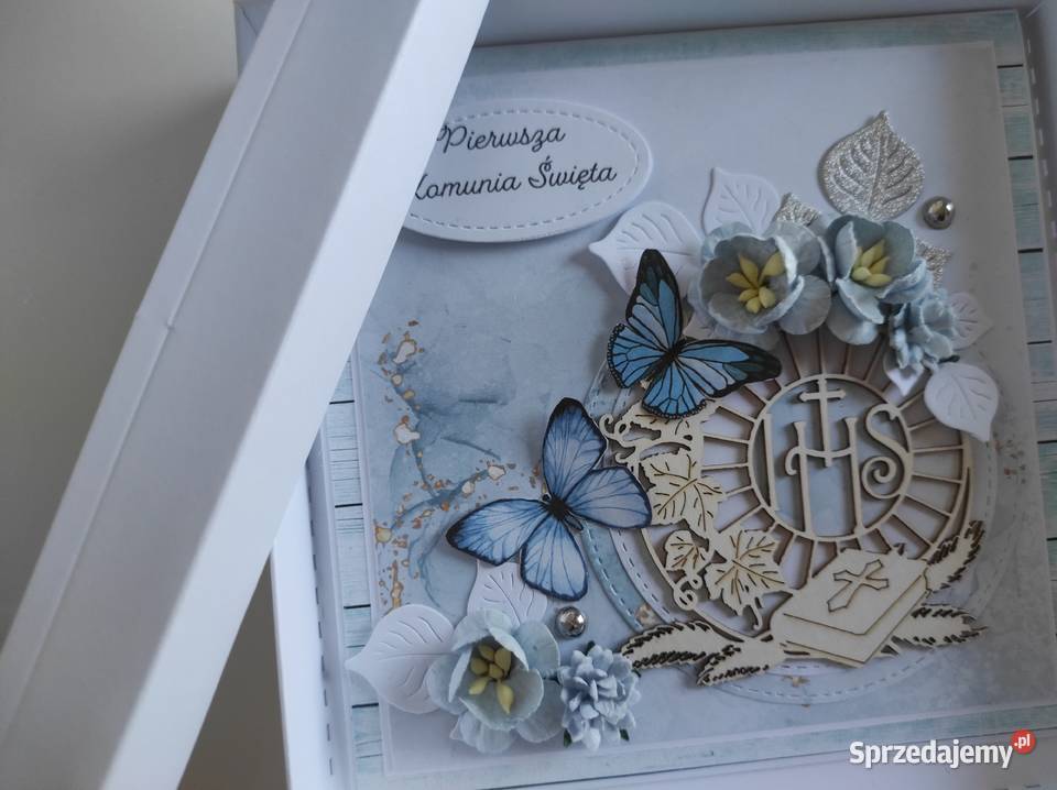 Kartka w pudełku ręcznie robiona handmade łódzkie