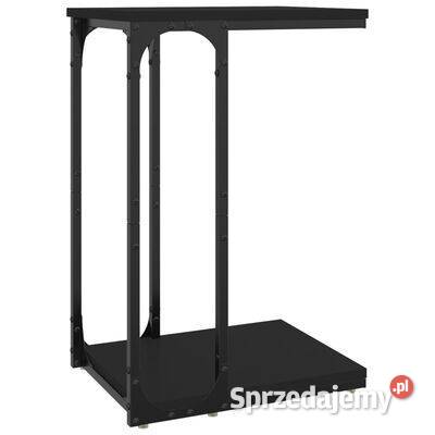 vidaXL Stolik boczny czarny 40x30x60 materiał Tace i stoliki Warszawa