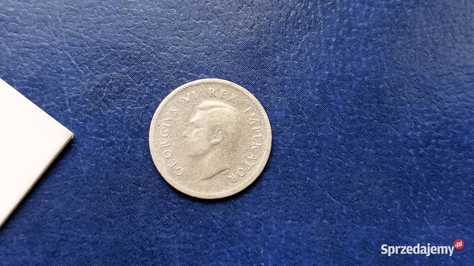 Stare monety 3 pens 1943 Afryka Południowa Lesko
