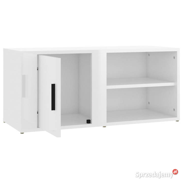 Szafka pod TV wysoki połysk biała 80x315x36 Warszawa