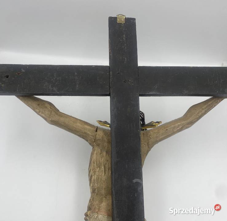 Krucyfiks Jezus na krzyżu rzeźba 100 Antyki wielkopolskie Poznań