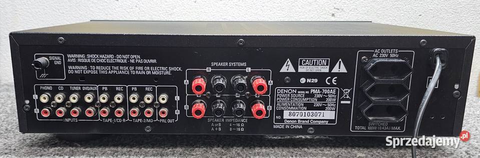 Denon PMA700AE PMA700 Wzmacniacz stereo Wzmacniacze i pokrewne Kraków