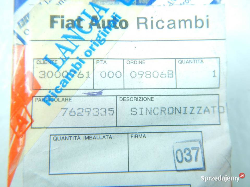SYNCHRONIZATOR 4 BIEGU FIAT MULTIPLA 9810 ASO